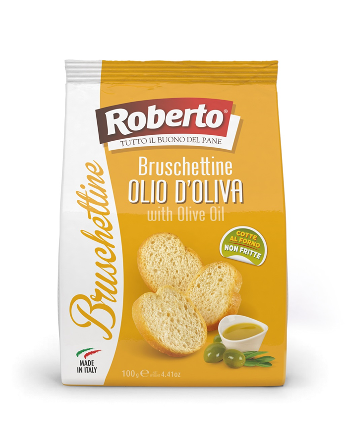 Хрустящие хлебцы Брускеттине с оливковым маслом "Roberto" (0,1 кг) 