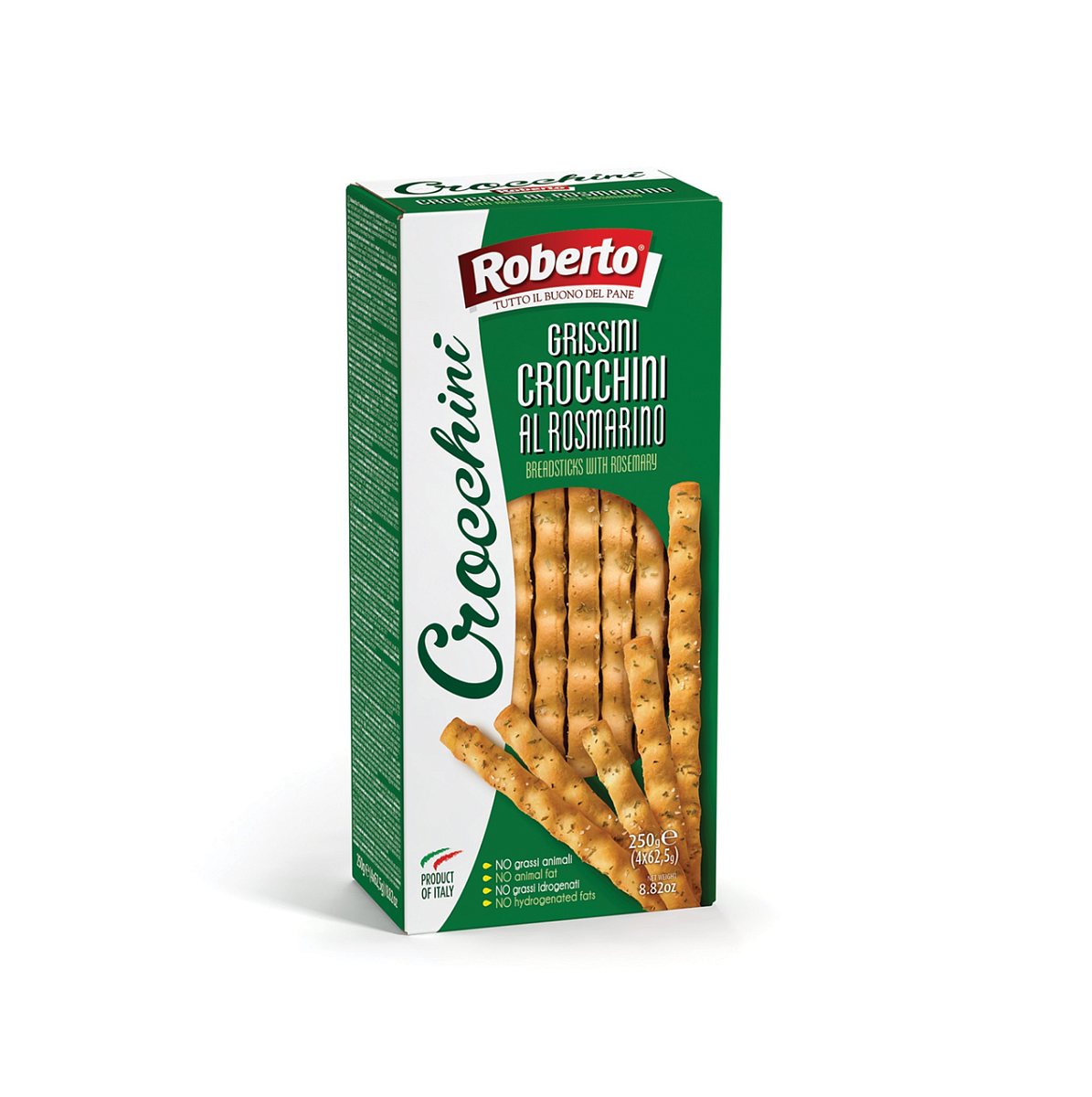 Палочки Хлебные Гриссини Кроккини с розмарином "Roberto" (0,25 кг)